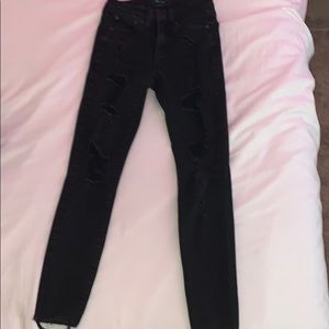 Aeropostale size 0 black ripped jeans